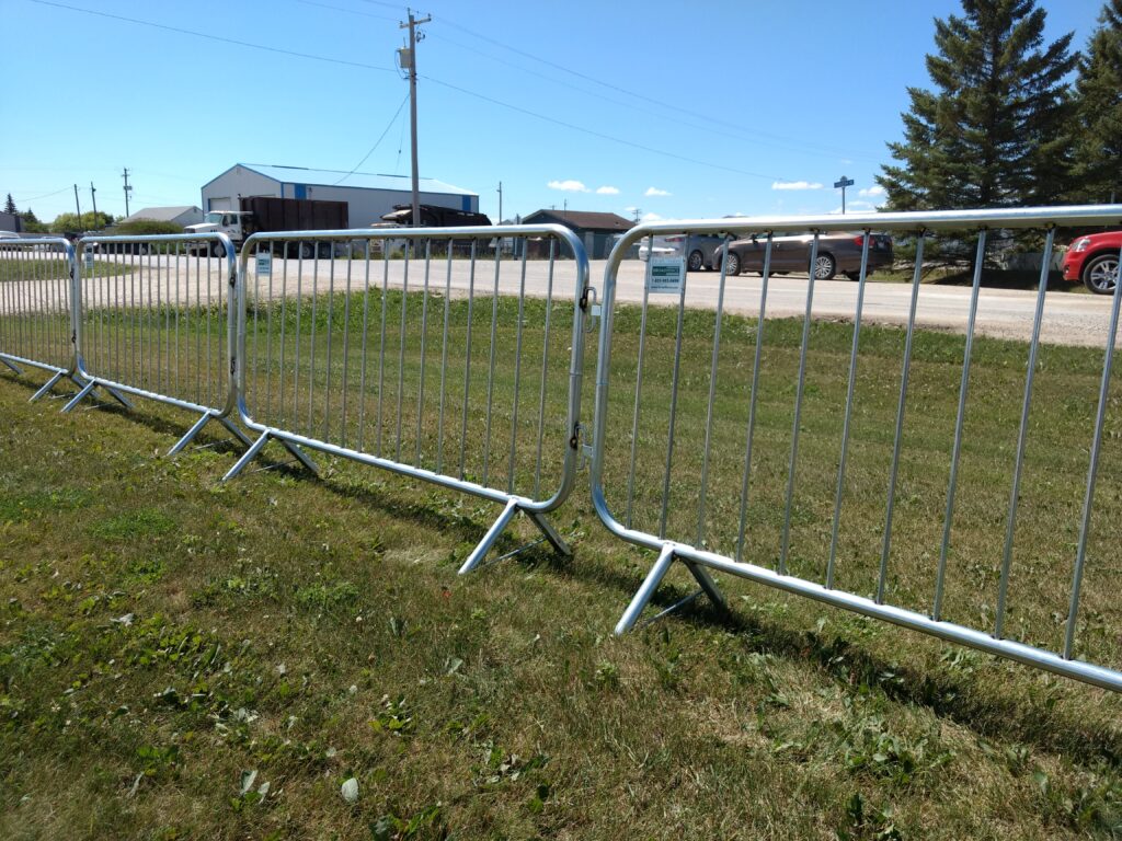 Barricade Fence on a field of grass