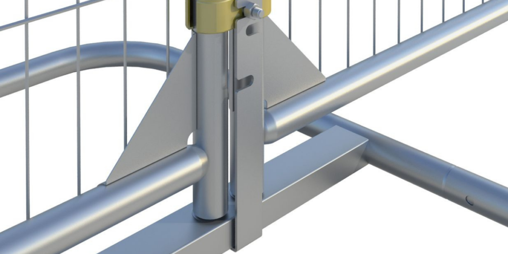 Anti-lift bracket on a construction site